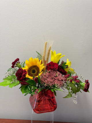 Spicy fall arrangement $ 65.00